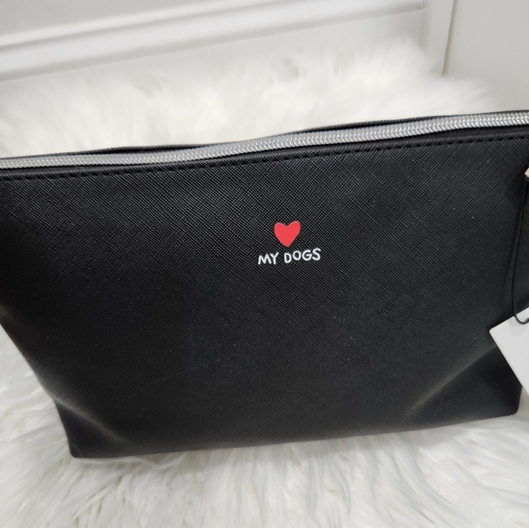 🔹️Marc Tetro 🔹️Love My Dogs black  Makeup Cosmetic Zippered Case ✨️🖤 - Picture 3 of 4